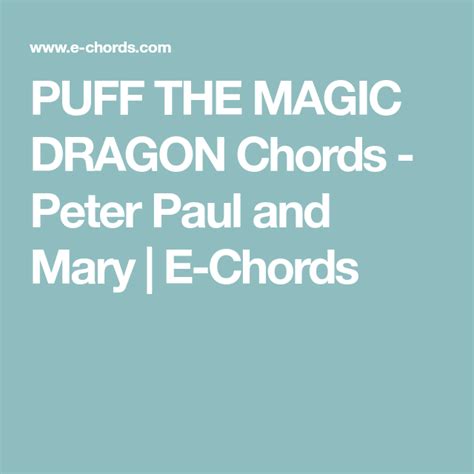 Embracing the Mystical Vibes of the Magic Dragon Chords